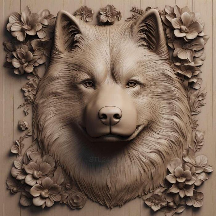 Nature and animals (Eurasier dog 4, NATURE_1760) 3D models for cnc